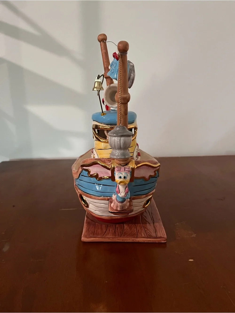 Donald Duck Ceramic Boat Tea Light Candle Holder